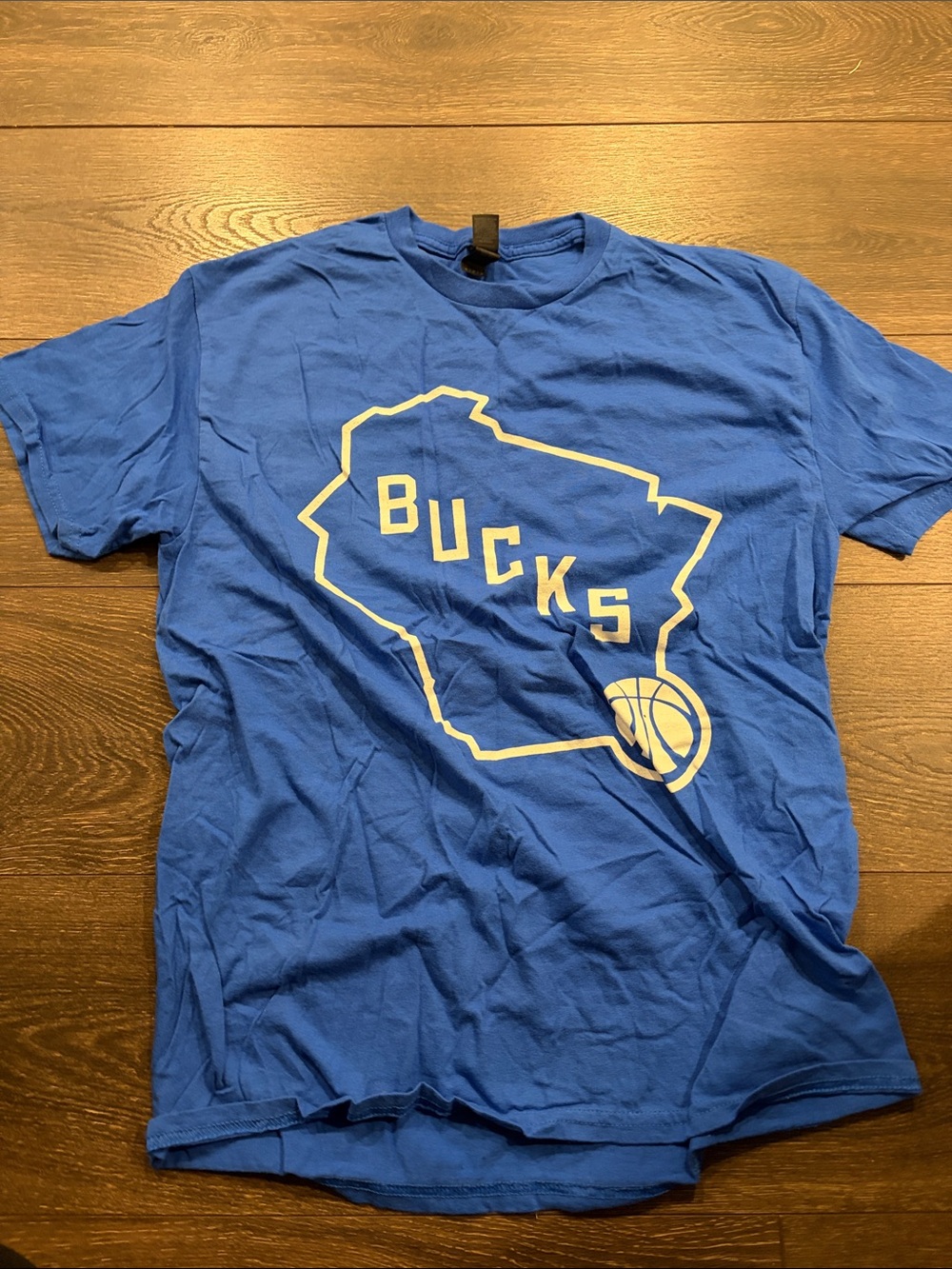 Gildan Royal Blue Bucks Graphic Tee with White Print